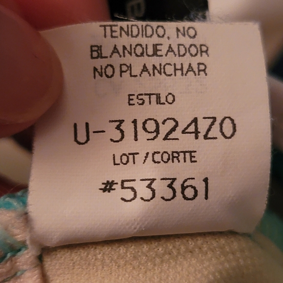 LA BLANCA ♡ Gorgeous Vintage 1pc Aqua Blue 'n White Trim Bralette Swimsuit 8 - Picture 15 of 15